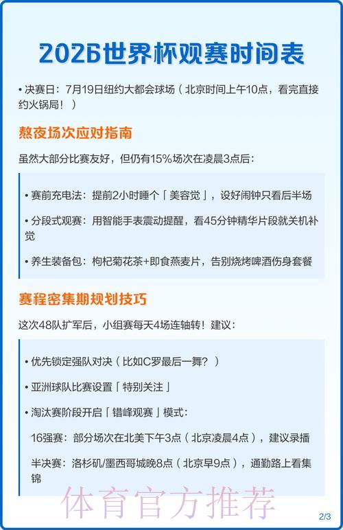 世界杯赛程揭秘：赛事安排如何左右球迷的观赛体验
